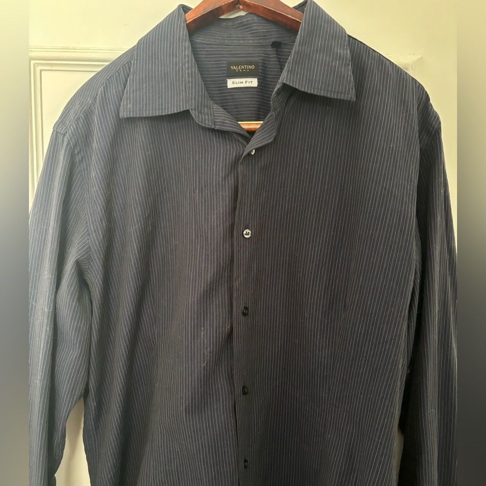 Valentino Roma Men's Black Dress Shirt